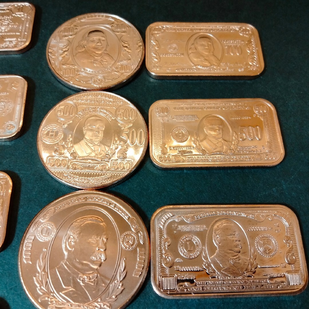 レア品 アメリカ紙幣 銅貨 ラウンド 1オンス 純銅コインの通販