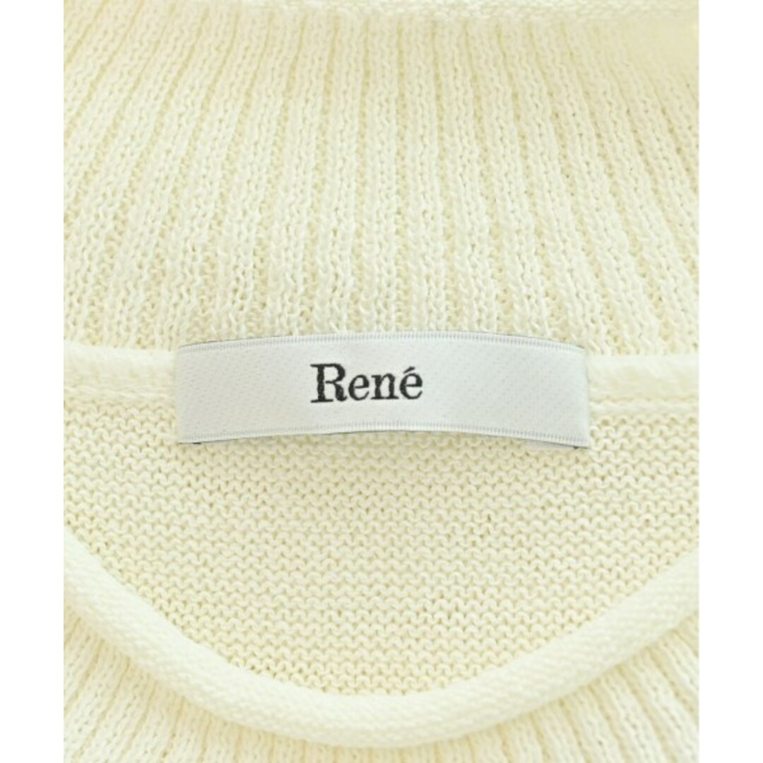 Rene ルネ ニット・セーター 38(S位) 白 【古着】 トップス Rene ルネ ニット・セーター 38(S位) 白 【古着】 トップス