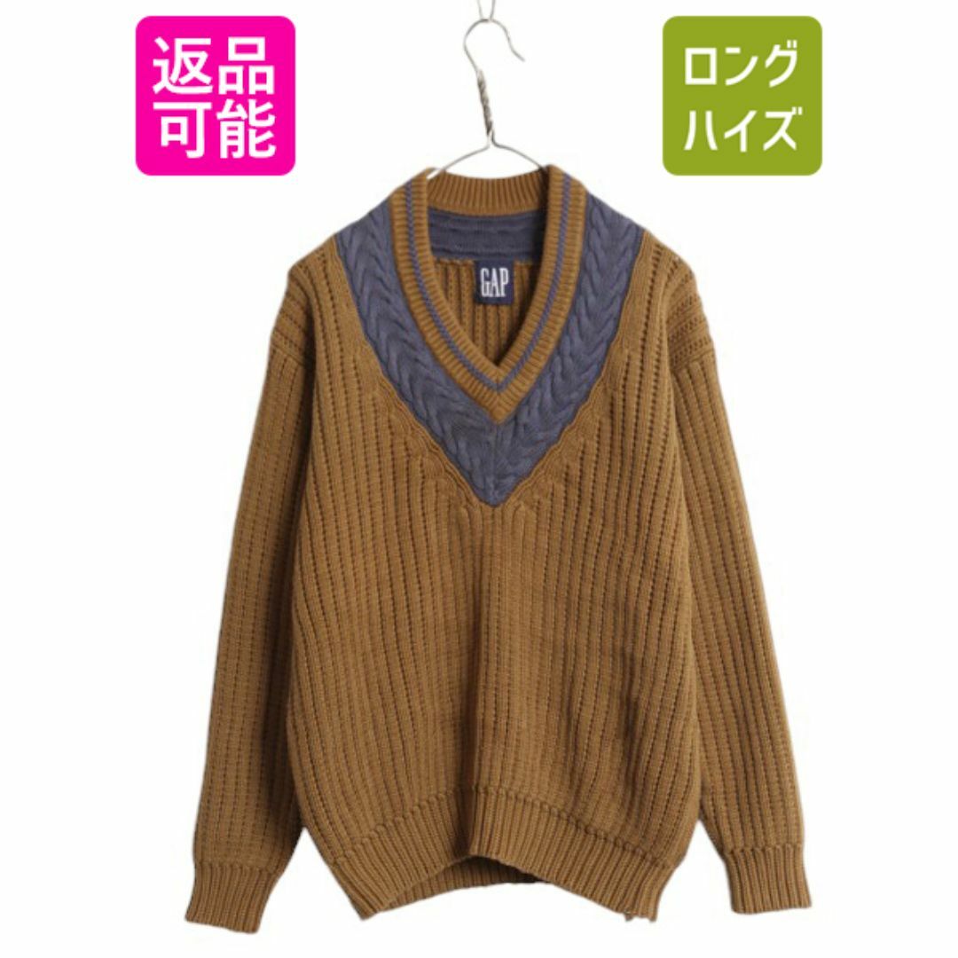 90s OLD GAP チルデン チャンキー ニット セーター メンズ S 90s OLD GAP チルデン チャンキー ニット セーター メンズ S