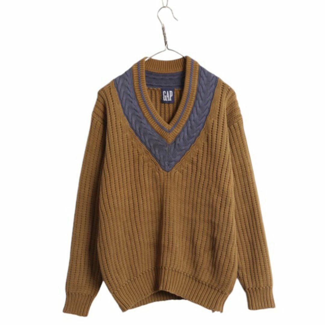 90s OLD GAP チルデン チャンキー ニット セーター メンズ S 90s OLD GAP チルデン チャンキー ニット セーター メンズ S