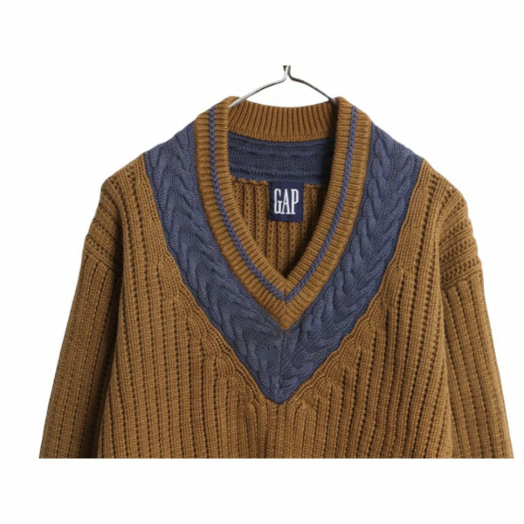 90s OLD GAP チルデン チャンキー ニット セーター メンズ S 90s OLD GAP チルデン チャンキー ニット セーター メンズ S