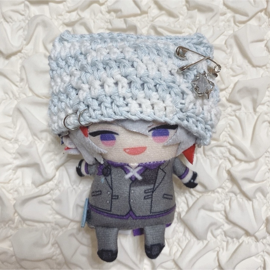 にじぱぺっと ぬい服 ぬい帽子 ネコ耳 ニット帽 編み物 10cm にじぱぺっと ぬい服 ぬい帽子 ネコ耳 ニット帽 編み物 10cm