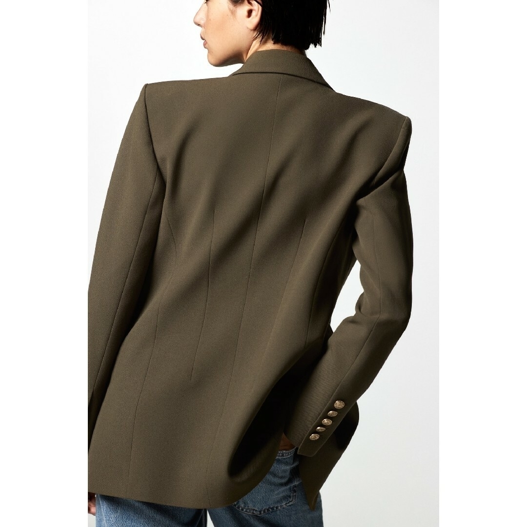 ZARA - ZARA テーラードボタンブレザー XLサイズ カーキの通販 ZARA - ZARA テーラードボタンブレザー XLサイズ カーキの通販