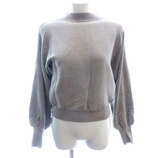 ハンドメイド ニット セーター バルーンスリーブ フリル 灰色 淋しい ハンドメイド ニット セーター バルーンスリーブ フリル 灰色 淋しい