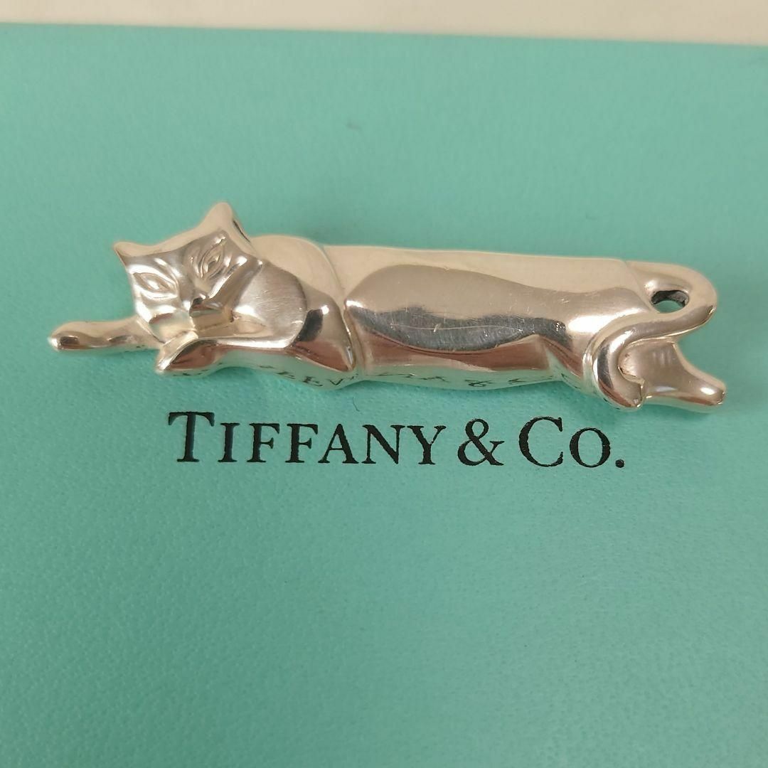 【希少】TIFFANY ティファニー 猫 ブローチ 2318