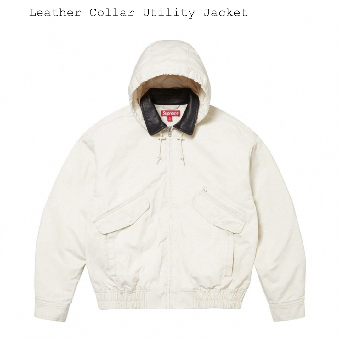 Supreme - supreme Leather Collar Utility Jacket 白の通販 by Supreme - supreme Leather Collar Utility Jacket 白の通販 by