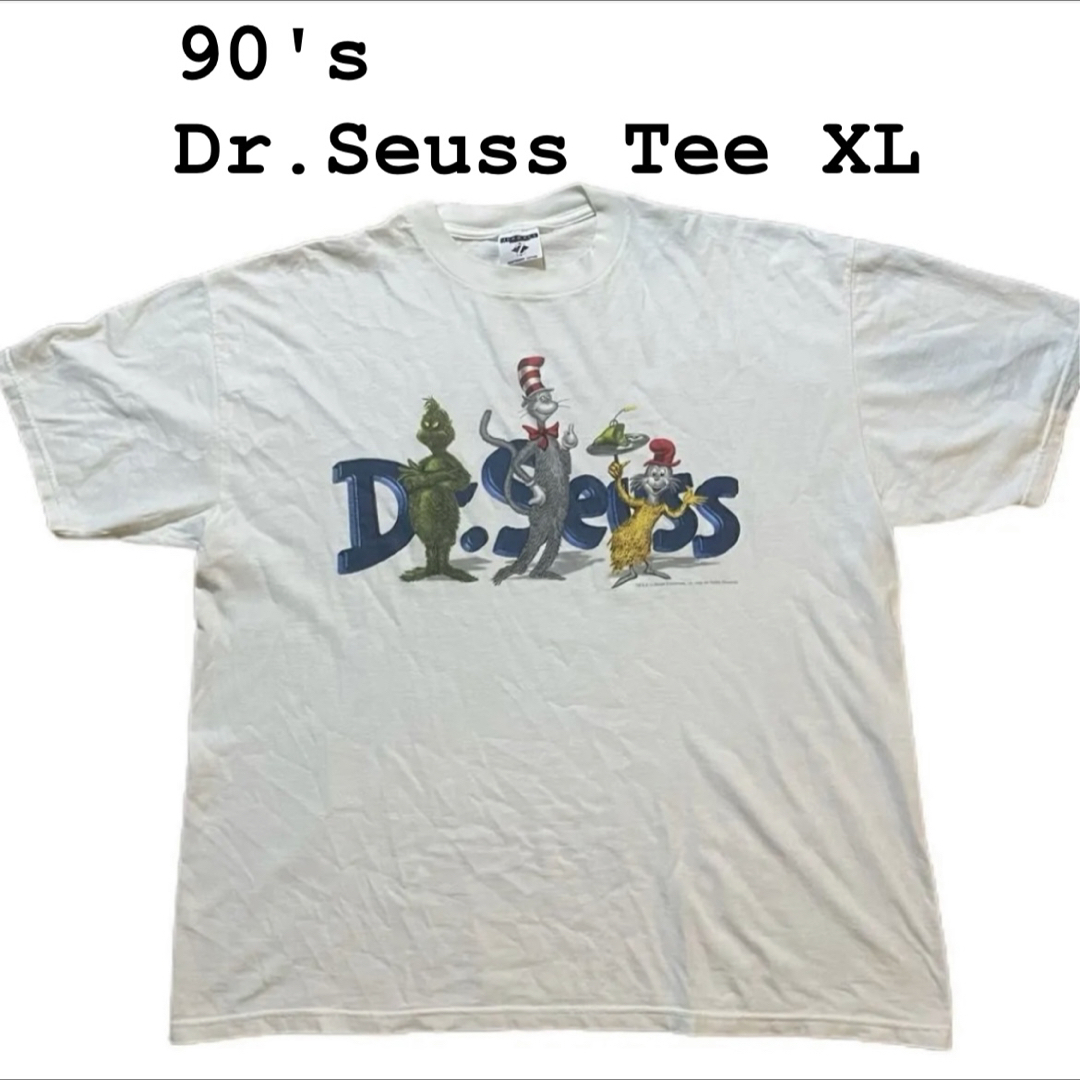 90s 古着　Dr.seuss ドクタースース　Tシャツ XL コピーライト入り