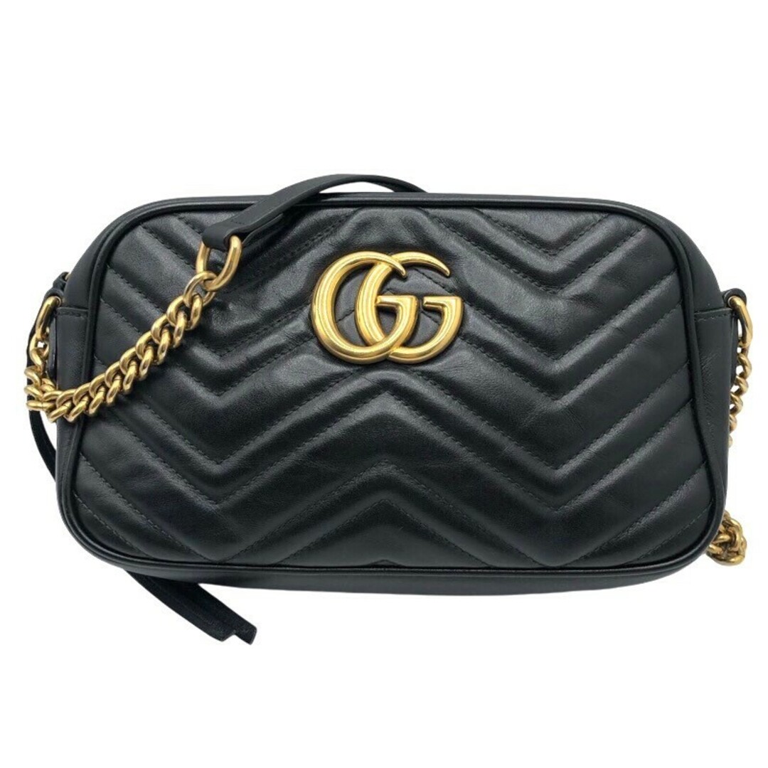 グッチ GUCCI ショルダーバッグ 447632 ブラック×GD金具 レザー グッチ GUCCI ショルダーバッグ 447632 ブラック×GD金具 レザー