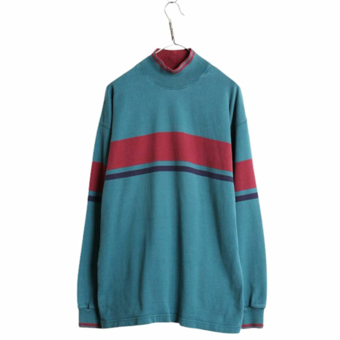 55%以上節約 L.L.Bean ボーダー モックネック エルエルビーン USA製 80s - 男性用