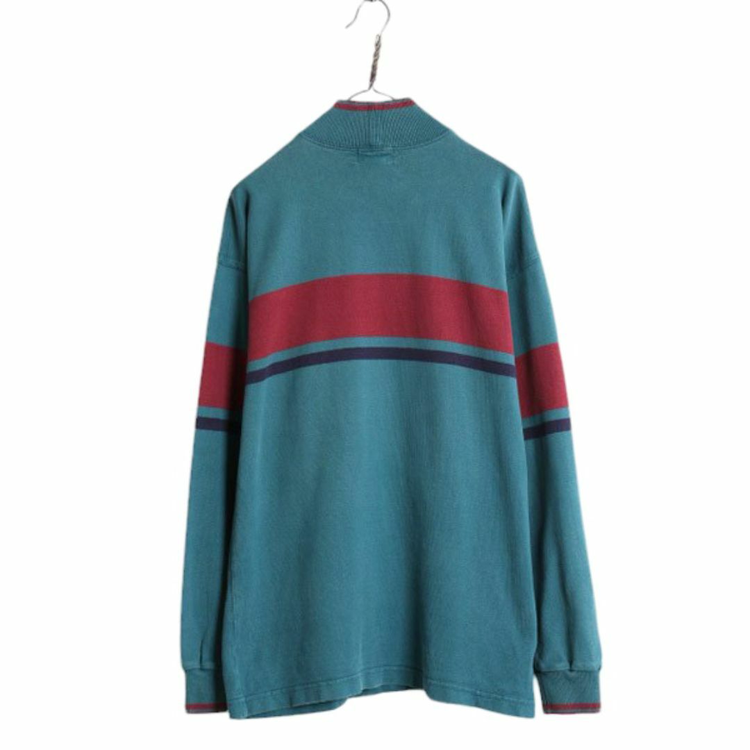 初売り旅行 L.L.Bean - 80s USA製 エルエルビーン モックネック ボーダー 男性用