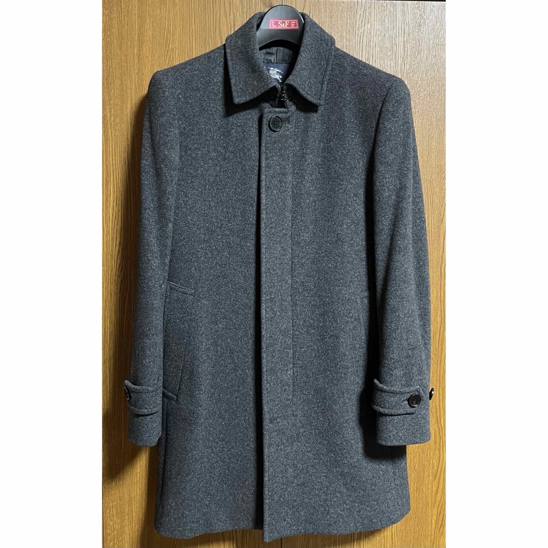 BURBERRY - バーバリー BURBERRY ステンカラーコート ウール レザー チェック