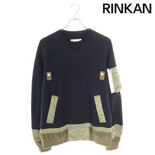 sacai - サカイ 22SS Nylon Twill Mix Sponge Sweat Pullover 22 sacai - サカイ 22SS Nylon Twill Mix Sponge Sweat Pullover 22