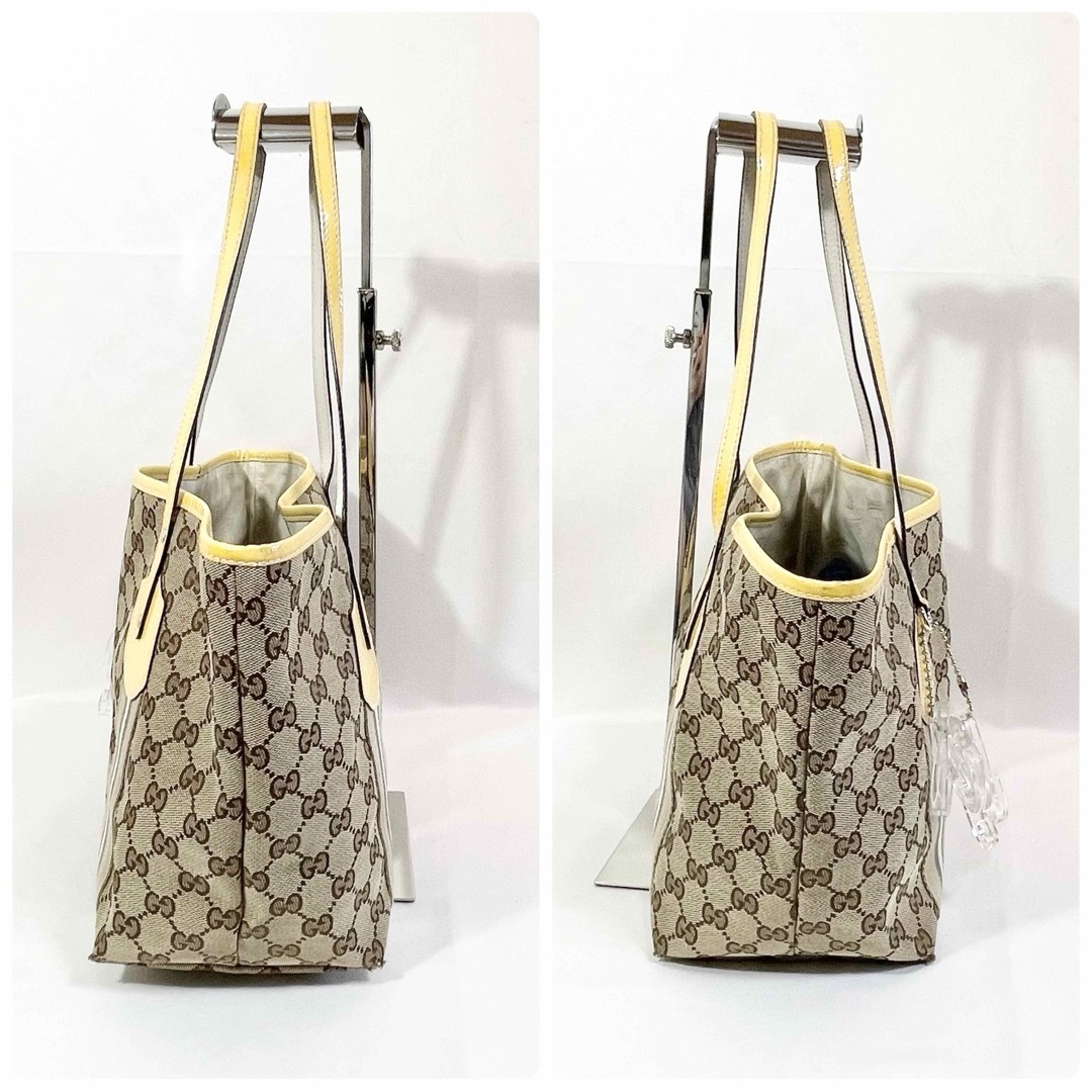 正規品 GUCCI グッチ トートバッグ GGキャンバス ロゴチャーム 正規品 GUCCI グッチ トートバッグ GGキャンバス ロゴチャーム