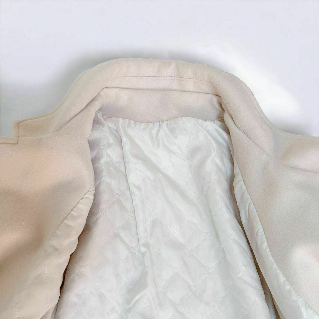 JUNOAH(ジュノア)のジュノア 　ガウンコート　M　ドロップショルダー　ベージュ系　韓国ファッション レディースのジャケット/アウター(ガウンコート)の商品写真