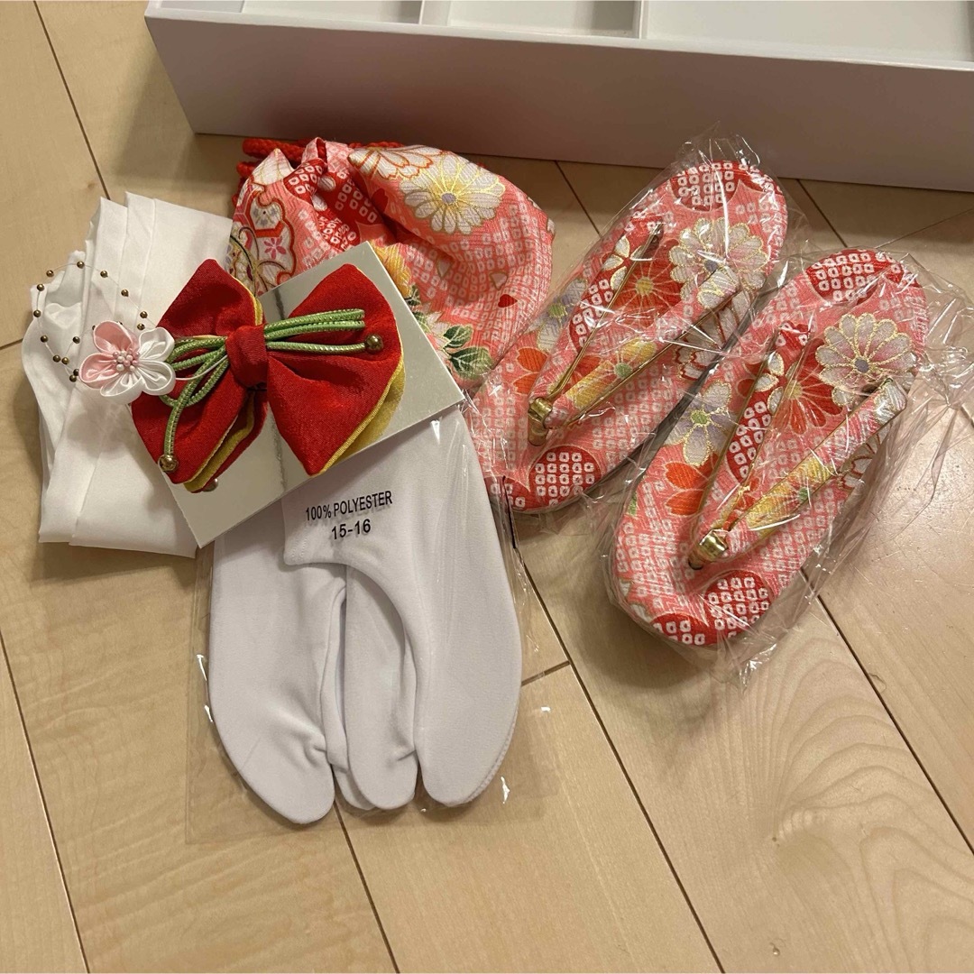 ⭐︎新品 女の子 七五三 3歳 被布 着物セット ピンク ゆきわの ⭐︎新品 女の子 七五三 3歳 被布 着物セット ピンク ゆきわの