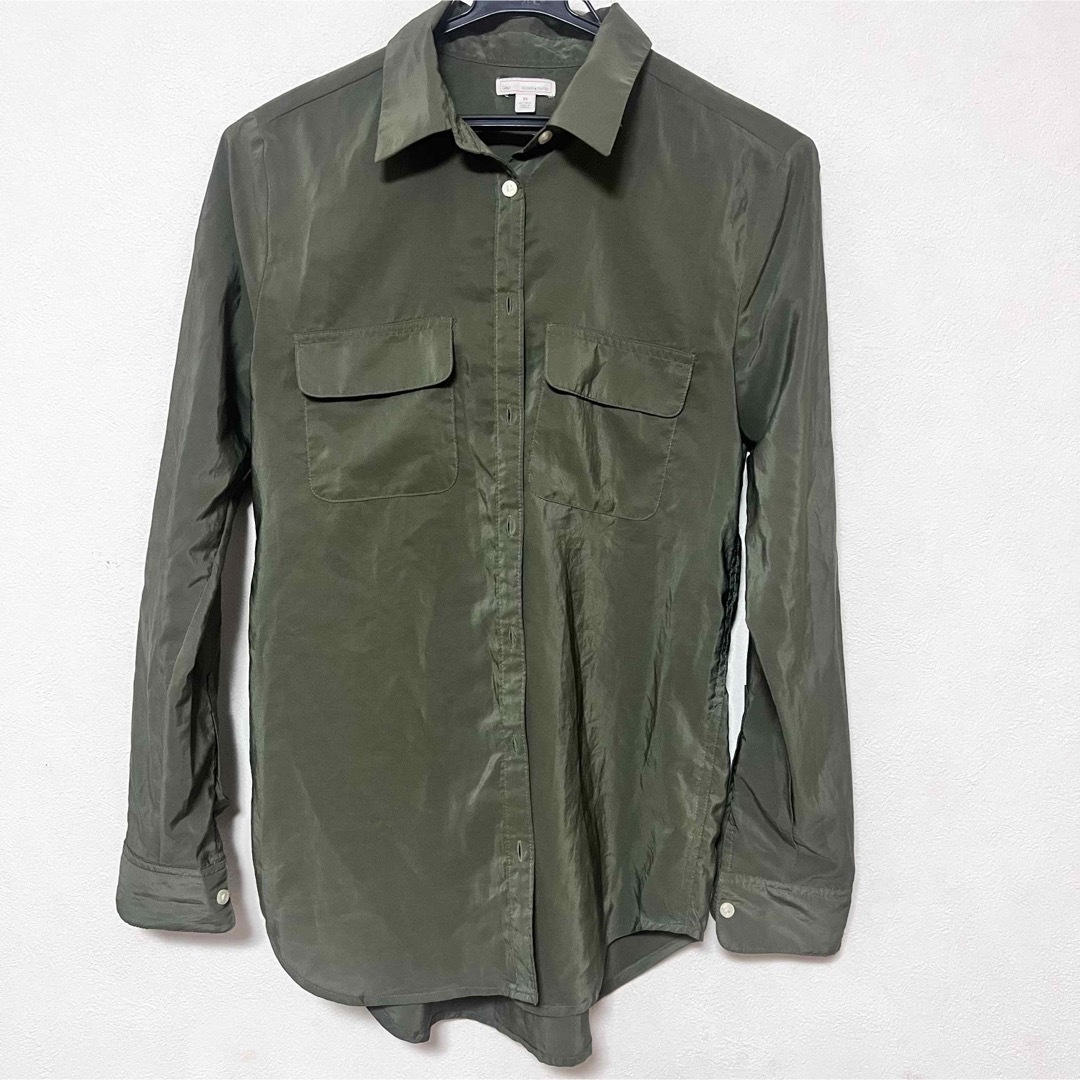 襟付き シャツ グリーン 緑 カーキ 秋服の通販 by mana.com|ラクマ 襟付き シャツ グリーン 緑 カーキ 秋服の通販 by mana.com|ラクマ