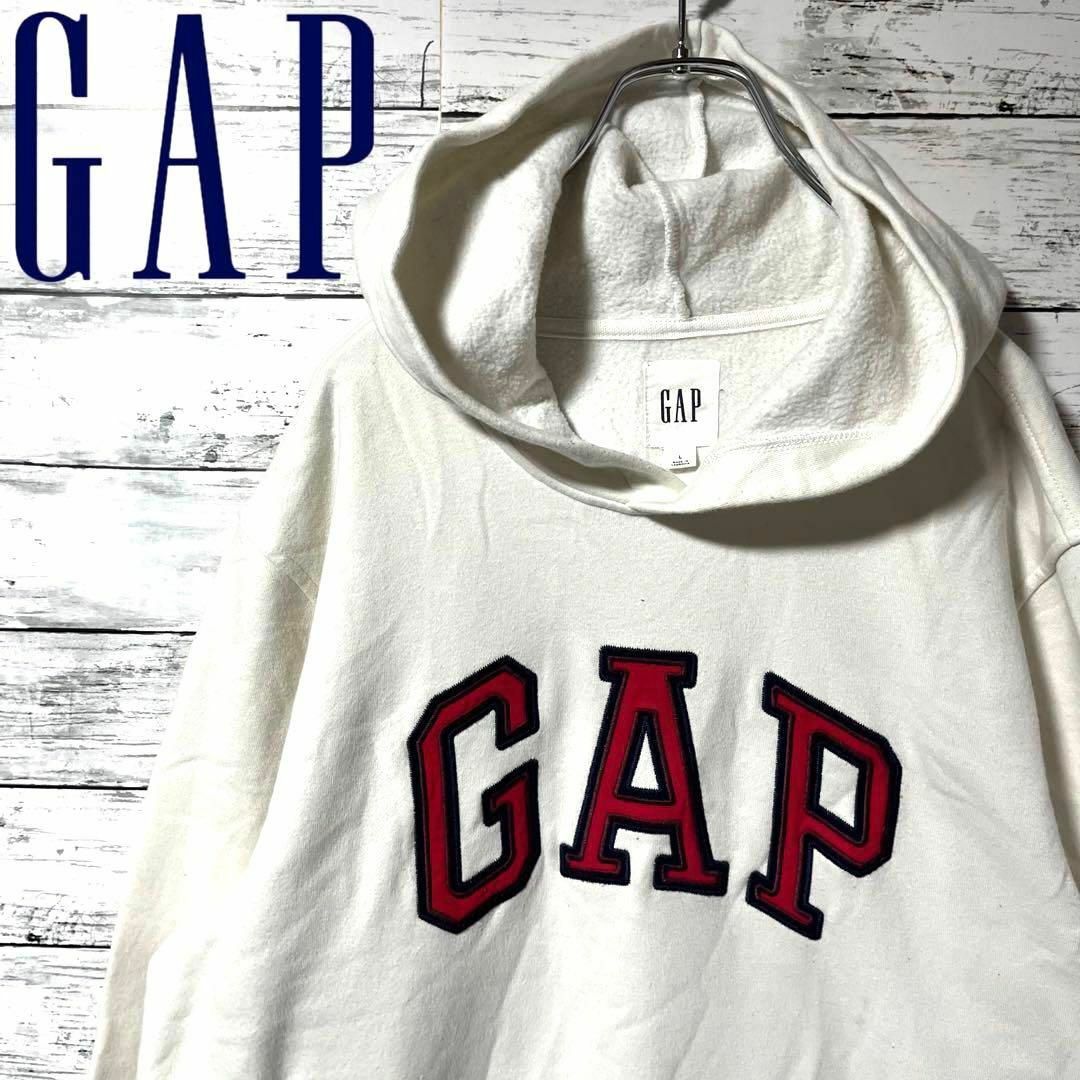 GAP - 【人気定番】GAP パーカー ビッグ刺繍ロゴ L C267の通販 GAP - 【人気定番】GAP パーカー ビッグ刺繍ロゴ L C267の通販