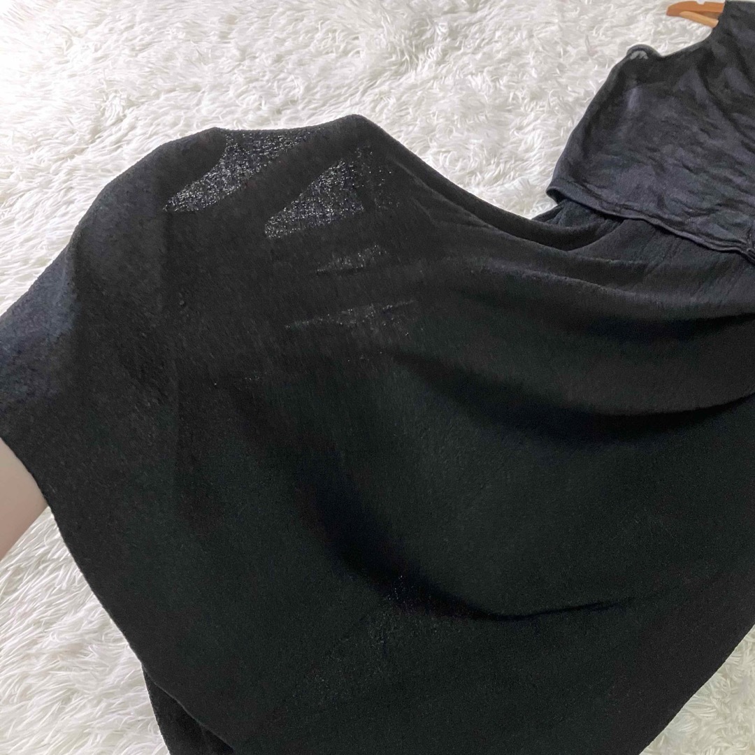 美品 ワイズ ノースリーブロングワンピース シースルードレス 美品 ワイズ ノースリーブロングワンピース シースルードレス
