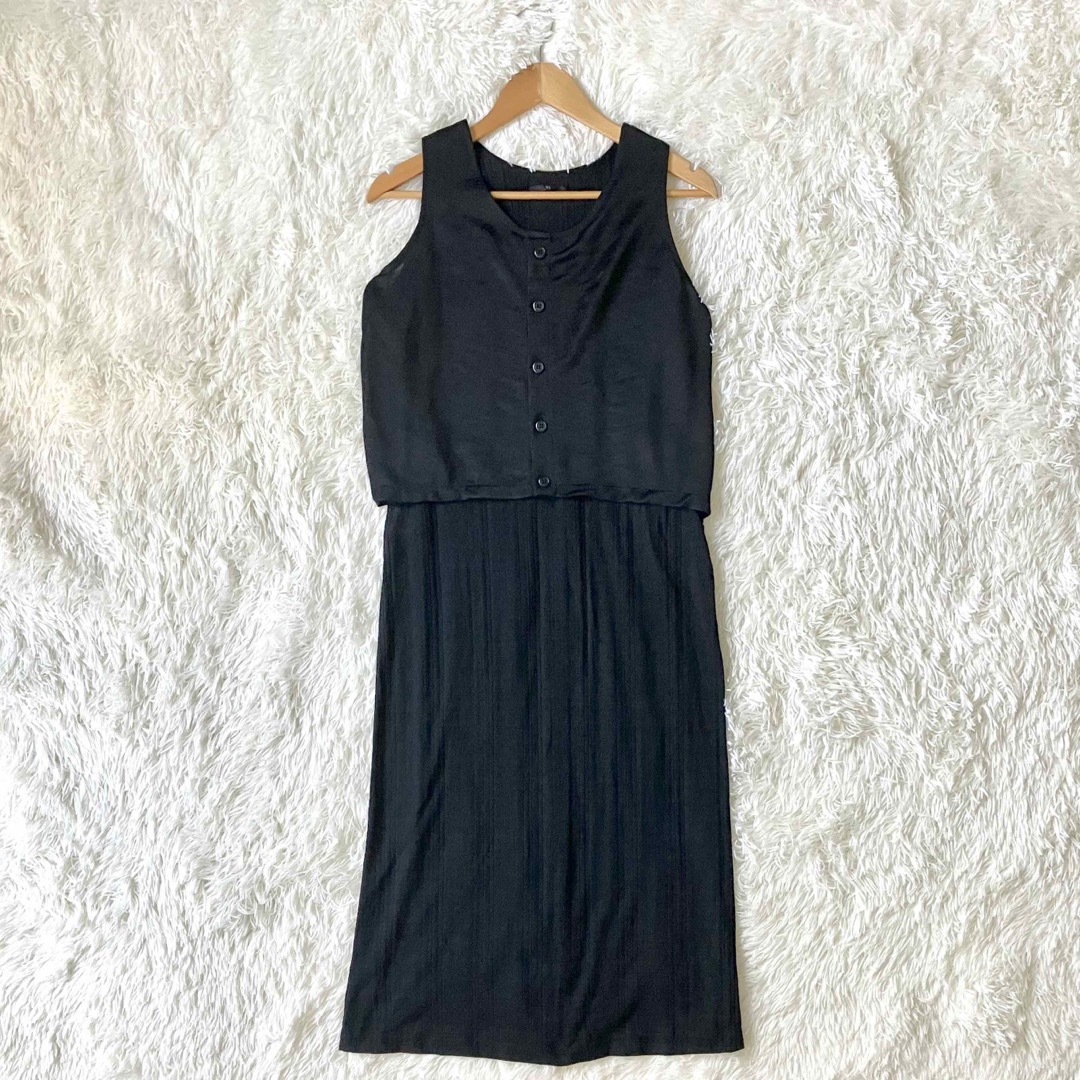 美品 ワイズ ノースリーブロングワンピース シースルードレス 美品 ワイズ ノースリーブロングワンピース シースルードレス