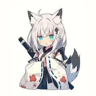 ホロライブ　白上フブキ　防水ステッカー(ステッカー)