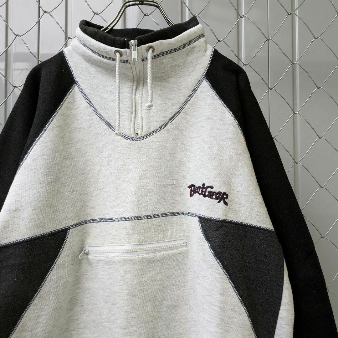 USA製 90s ビンテージ ハーフジップスウェット プルオーバー USA製 90s ビンテージ ハーフジップスウェット プルオーバー