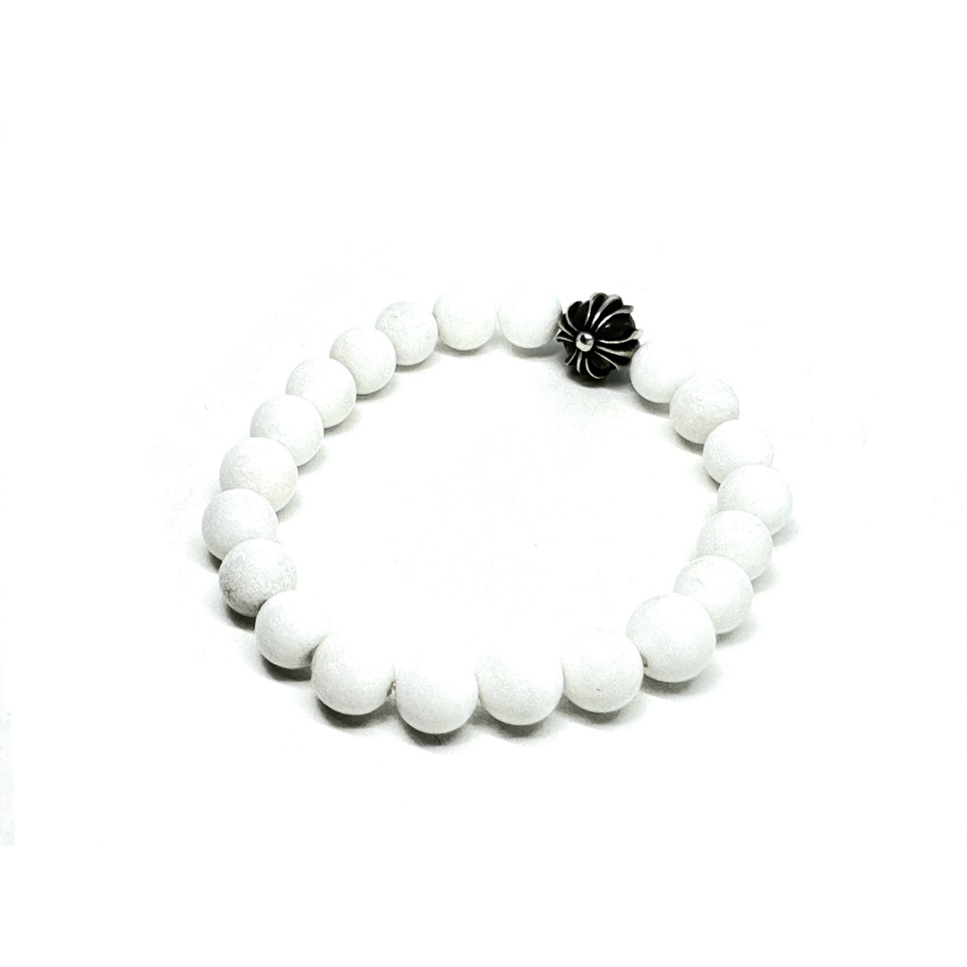 Chrome Hearts - クロムハーツ 8㎜ ビーズブレス ホワイト 白 Chrome Hearts - クロムハーツ 8㎜ ビーズブレス ホワイト 白