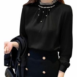 ブラウス シフォンブラウス　長袖　レディース シャツ 長袖 体型カバー　秋物(シャツ/ブラウス(長袖/七分))