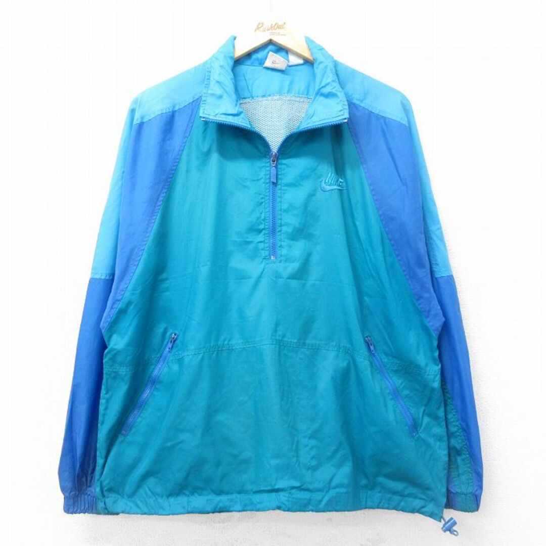 NIKE - L☆古着 ナイキ NIKE 長袖 ハーフジップ ナイロン NIKE - L☆古着 ナイキ NIKE 長袖 ハーフジップ ナイロン