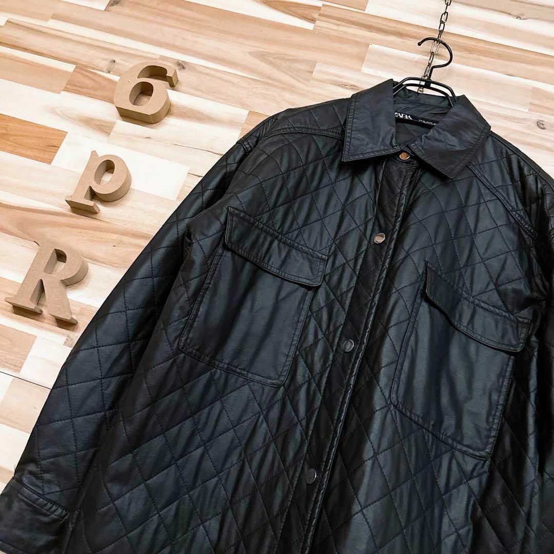 ZARA - オシャレ【ザラ】ZARA キルティング フェイクレザー ZARA - オシャレ【ザラ】ZARA キルティング フェイクレザー