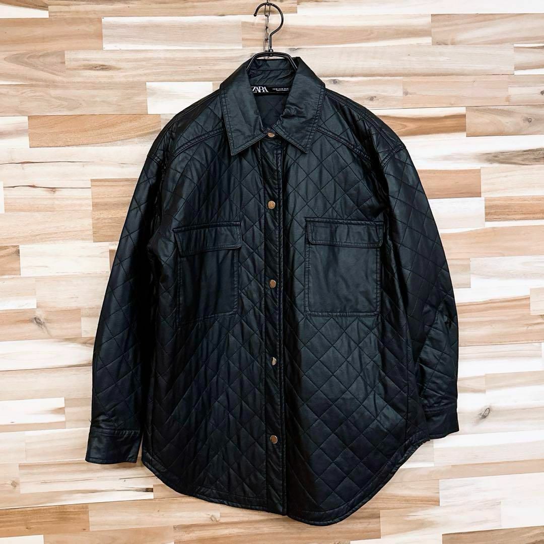 ZARA - オシャレ【ザラ】ZARA キルティング フェイクレザー ZARA - オシャレ【ザラ】ZARA キルティング フェイクレザー