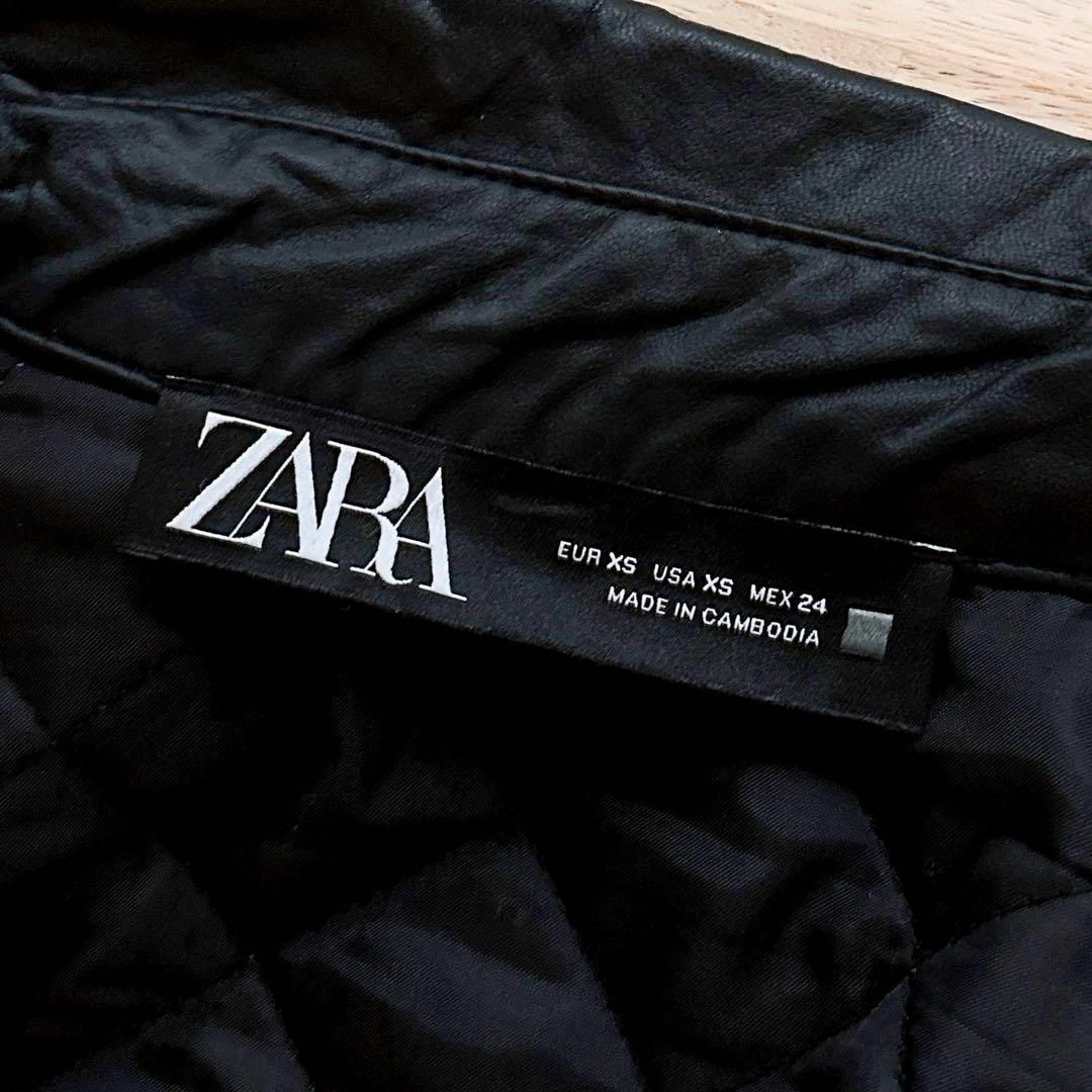 ZARA - オシャレ【ザラ】ZARA キルティング フェイクレザー ZARA - オシャレ【ザラ】ZARA キルティング フェイクレザー
