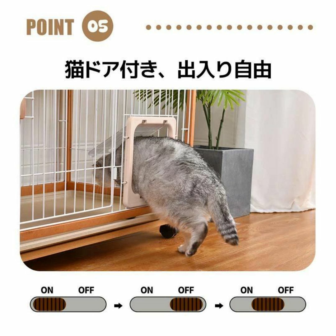 猫ケージキャットケージ2段木製フレームハンモック付 広々大型 猫ケージキャットケージ2段木製フレームハンモック付 広々大型