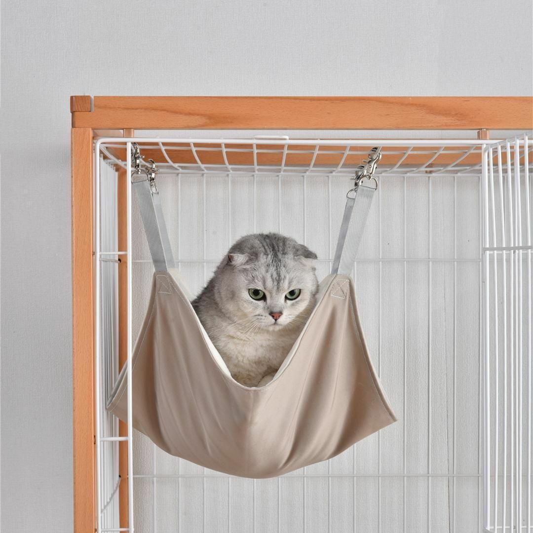 猫ケージキャットケージ2段木製フレームハンモック付 広々大型 猫ケージキャットケージ2段木製フレームハンモック付 広々大型
