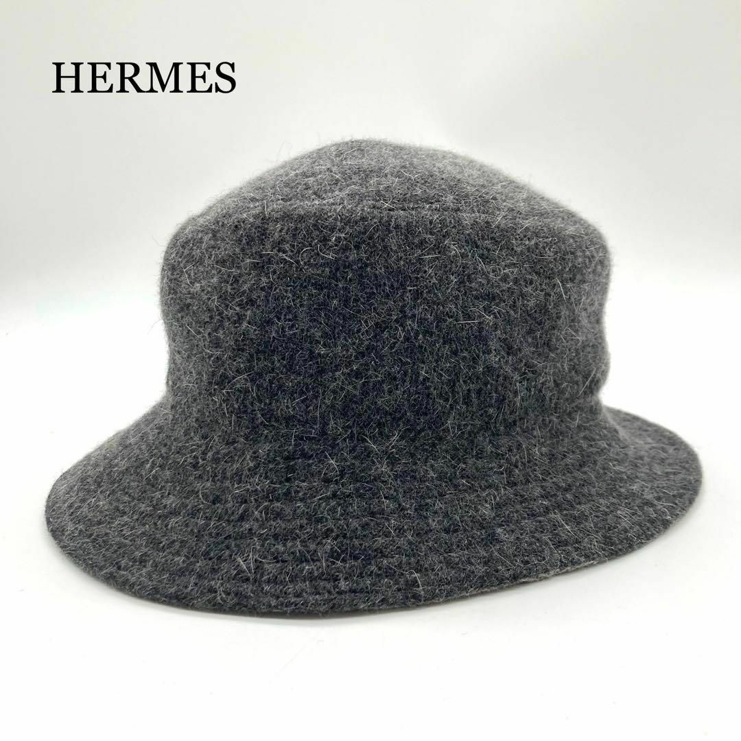 超希少☆美品】HERMES モッチ バケットハット MIXカラー ラビット 超希少☆美品】HERMES モッチ バケットハット MIXカラー ラビット