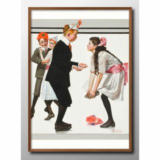 15180■A3 アート ポスター『ノーマン・ロックウェル』絵画 マット(その他)