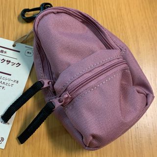 ムジルシリョウヒン(MUJI (無印良品))の無印良品　ミニ　撥水リュックサック　スモーキーピンク①　MUJI(ポーチ)
