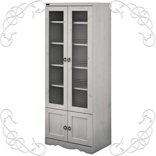 【送料無料】 S_29北欧風食器棚（150x58） 木目調カップボード キッチン(キッチン収納)