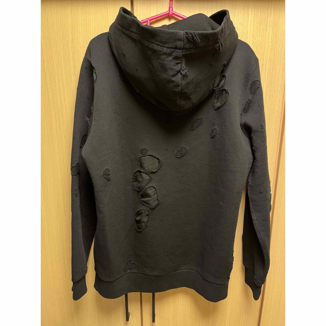 GIVENCHY - 正規 Givenchy ジバンシィ ロゴ ダメージ フーディー GIVENCHY - 正規 Givenchy ジバンシィ ロゴ ダメージ フーディー