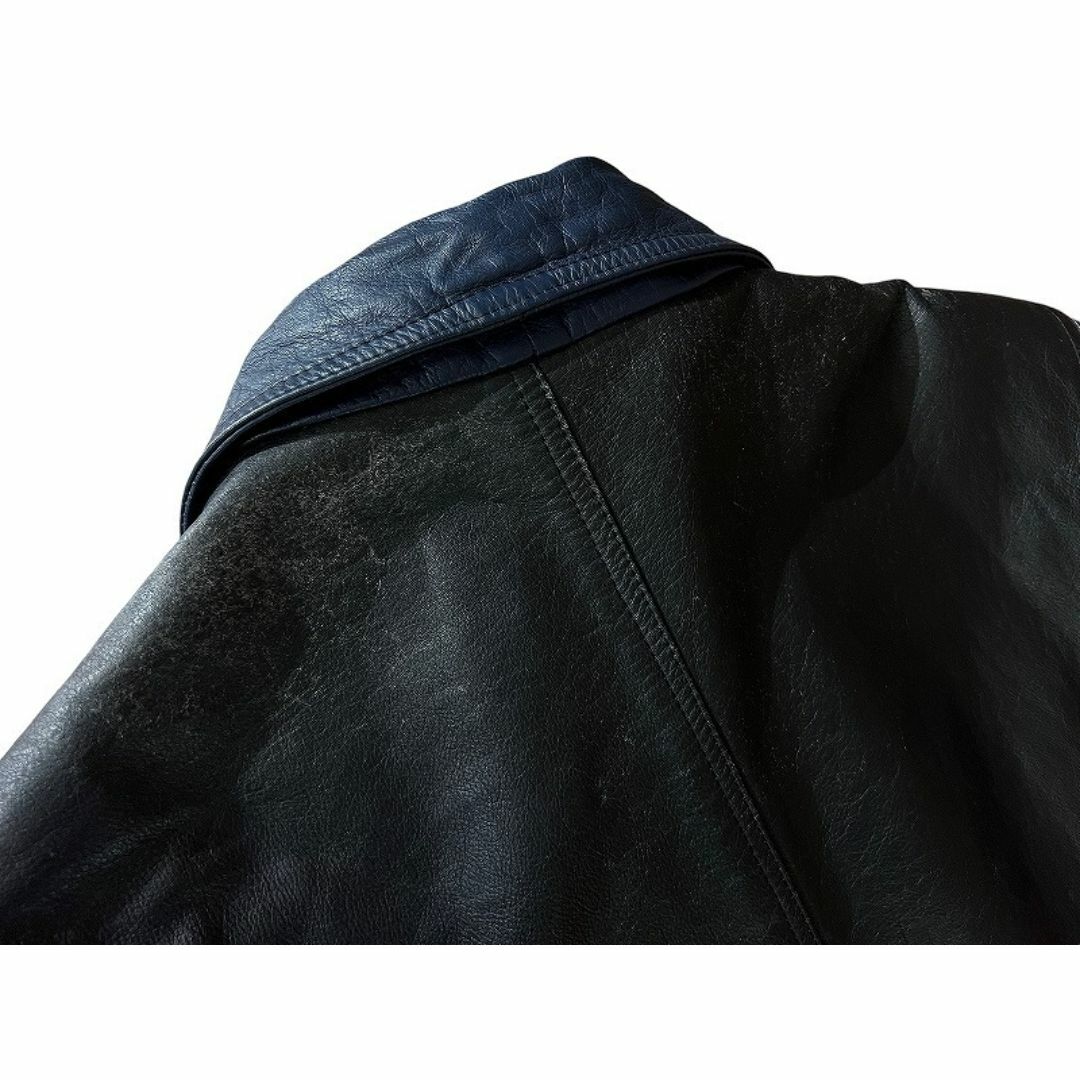 希少 XXL USA製 80s ビンテージ 本革 レザー ファイヤーマン コート 希少 XXL USA製 80s ビンテージ 本革 レザー ファイヤーマン コート