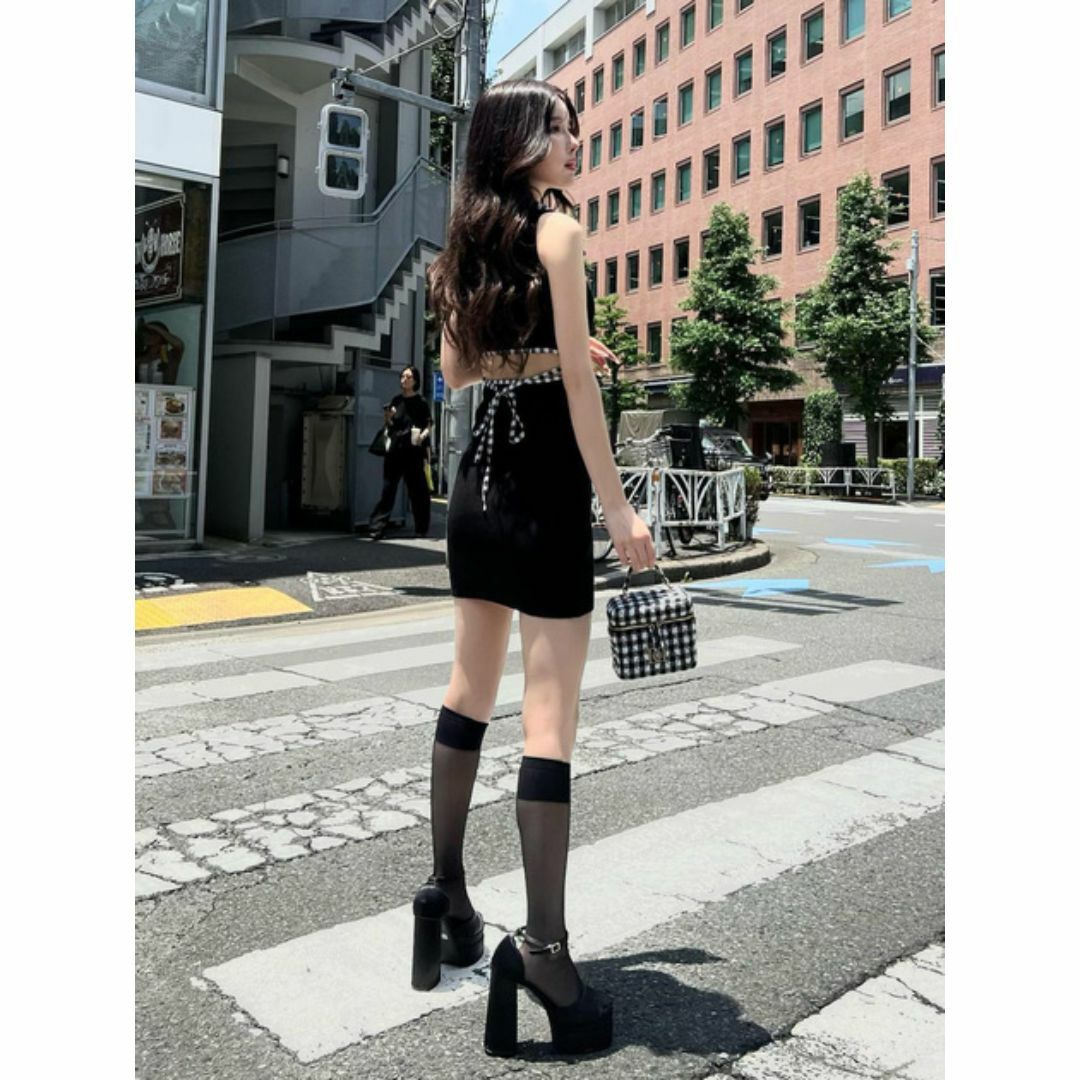 Darich - ダーリッチ バックオープンリボンニットミニワンピース Darich - ダーリッチ バックオープンリボンニットミニワンピース