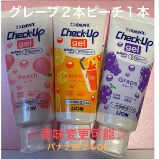 ライオンジムキ(LION)のチェックアップ　　子供　ジェル　３本(歯ブラシ/歯みがき用品)