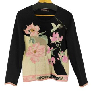 レオナール(LEONARD)のLEONARD(レオナール) 花柄 L/S カシミヤ混ニット レディース(ニット/セーター)