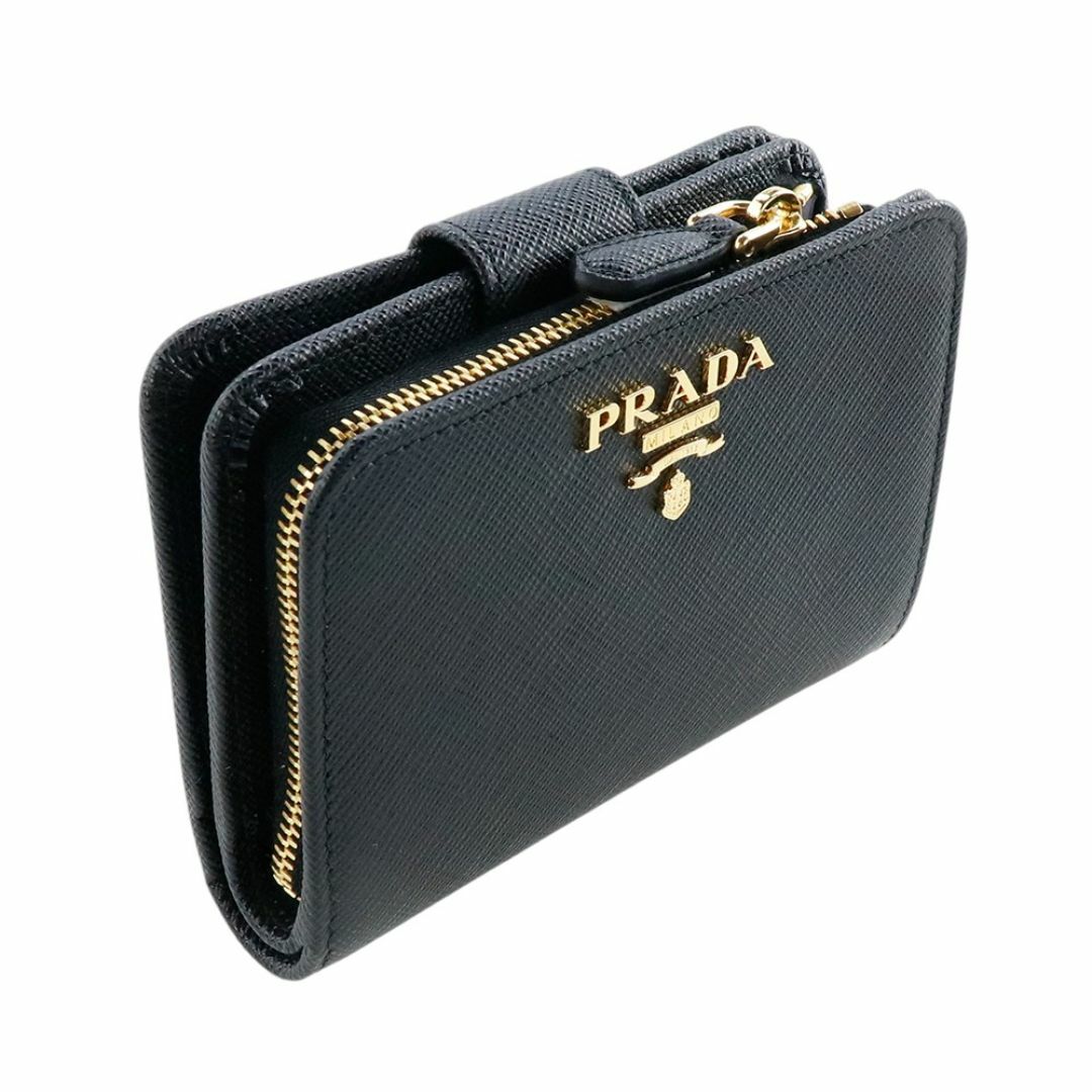PRADA - プラダ 財布 二つ折り フラップ サフィアーノ メタル PRADA - プラダ 財布 二つ折り フラップ サフィアーノ メタル