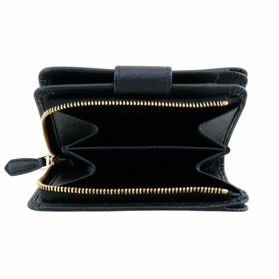 PRADA - プラダ 財布 二つ折り フラップ サフィアーノ メタル PRADA - プラダ 財布 二つ折り フラップ サフィアーノ メタル