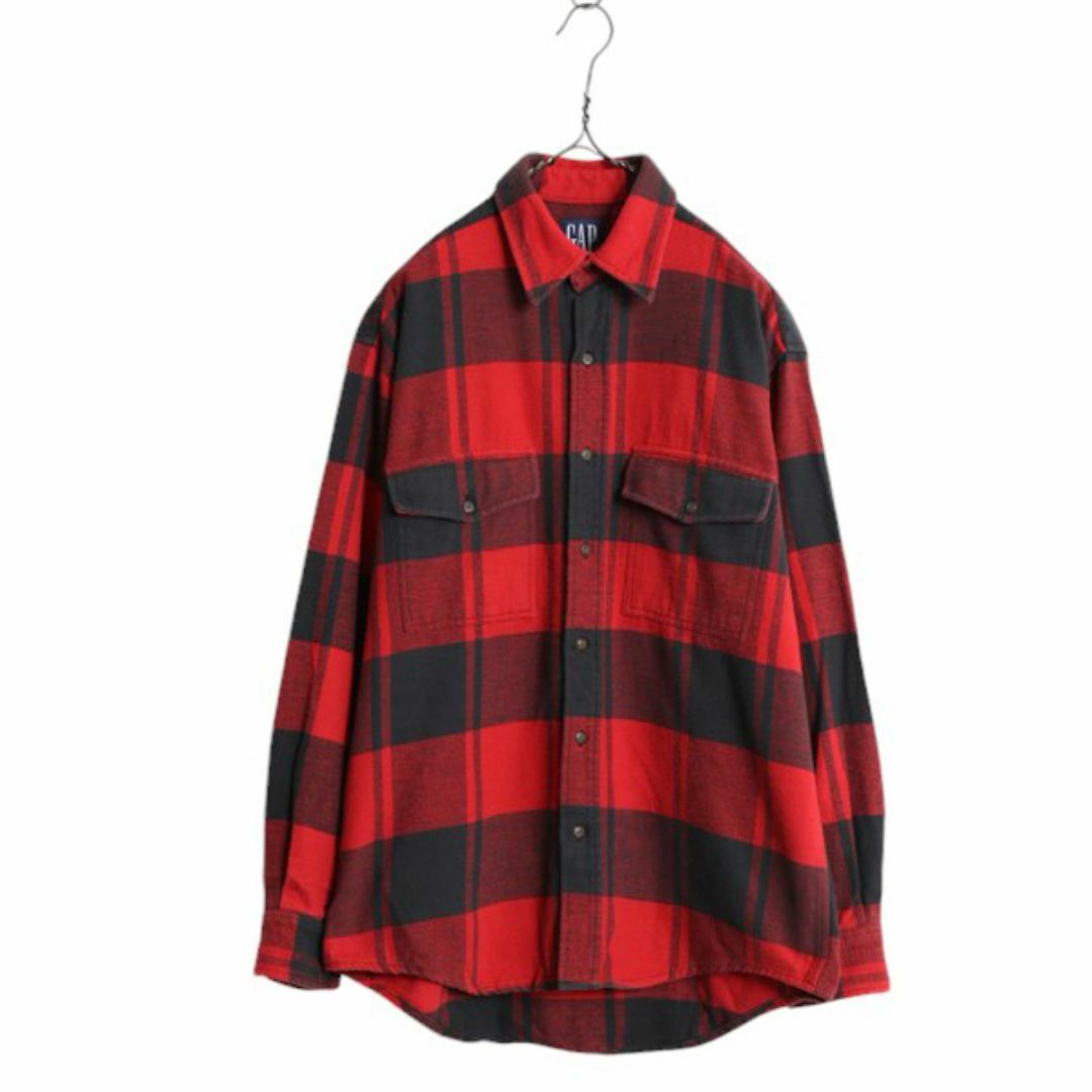 90s OLD GAP チェック ヘビー フランネル シャツ メンズ M 90 90s OLD GAP チェック ヘビー フランネル シャツ メンズ M 90