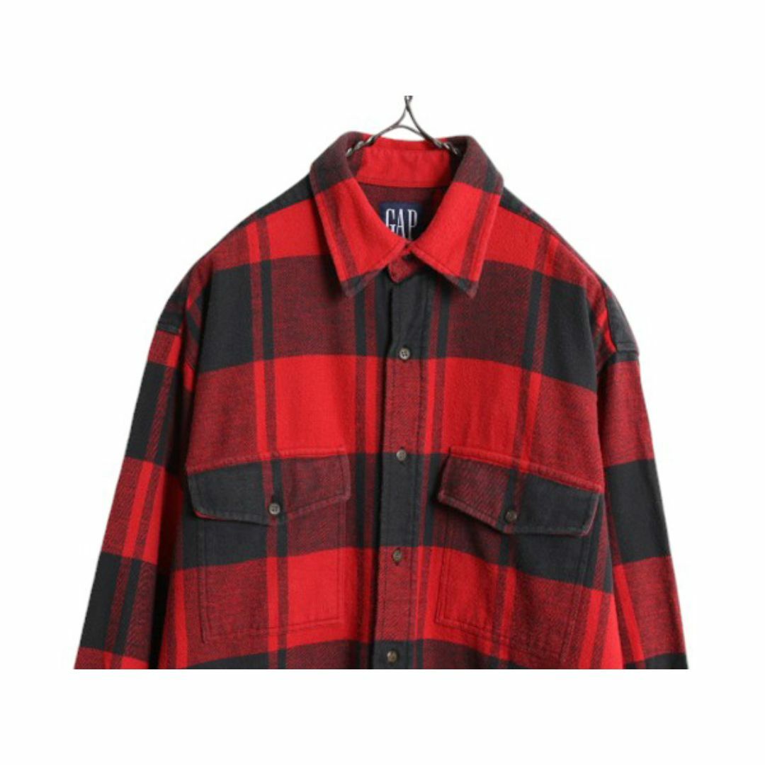 90s OLD GAP チェック ヘビー フランネル シャツ メンズ M 90 90s OLD GAP チェック ヘビー フランネル シャツ メンズ M 90