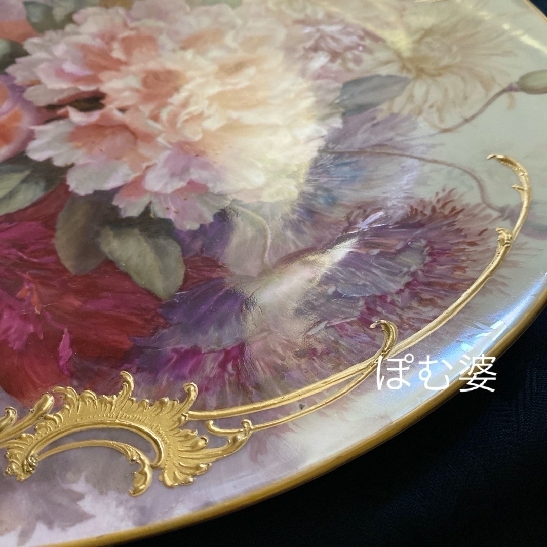 ☆追加画像【KPMベルリン】印象派 印象主義作品/40cm大皿 ※二級品 ☆追加画像【KPMベルリン】印象派 印象主義作品/40cm大皿 ※二級品