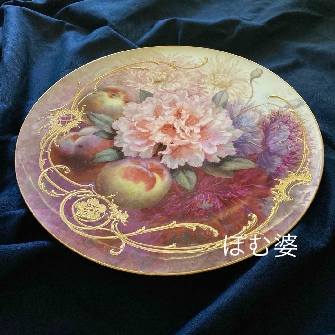 ☆追加画像【KPMベルリン】印象派 印象主義作品/40cm大皿 ※二級品 ☆追加画像【KPMベルリン】印象派 印象主義作品/40cm大皿 ※二級品