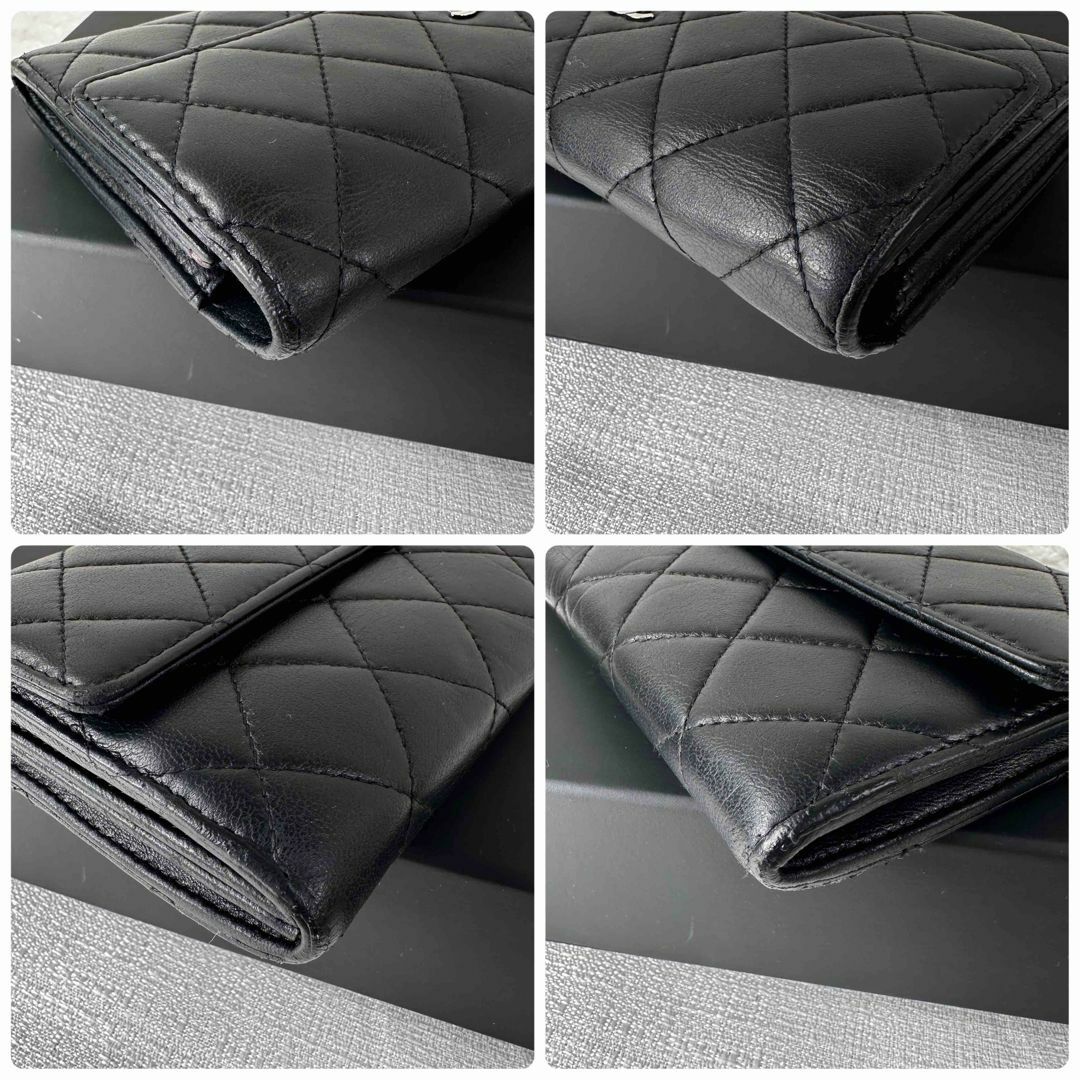 CHANEL シャネル 長財布 ラムスキンマトラッセ フラップウォレット CHANEL シャネル 長財布 ラムスキンマトラッセ フラップウォレット