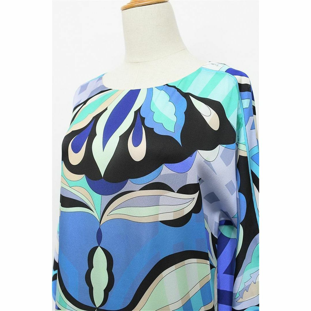 EMILIO PUCCI - HGCB371/EMILIO PUCCI ひざ丈ワンピース 38 青 EMILIO PUCCI - HGCB371/EMILIO PUCCI ひざ丈ワンピース 38 青
